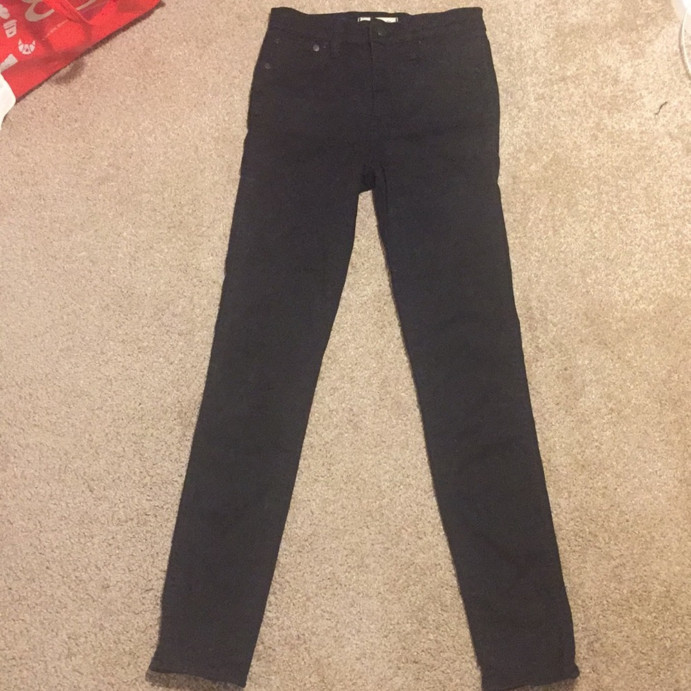 Madewell high waisted black skinny jeans